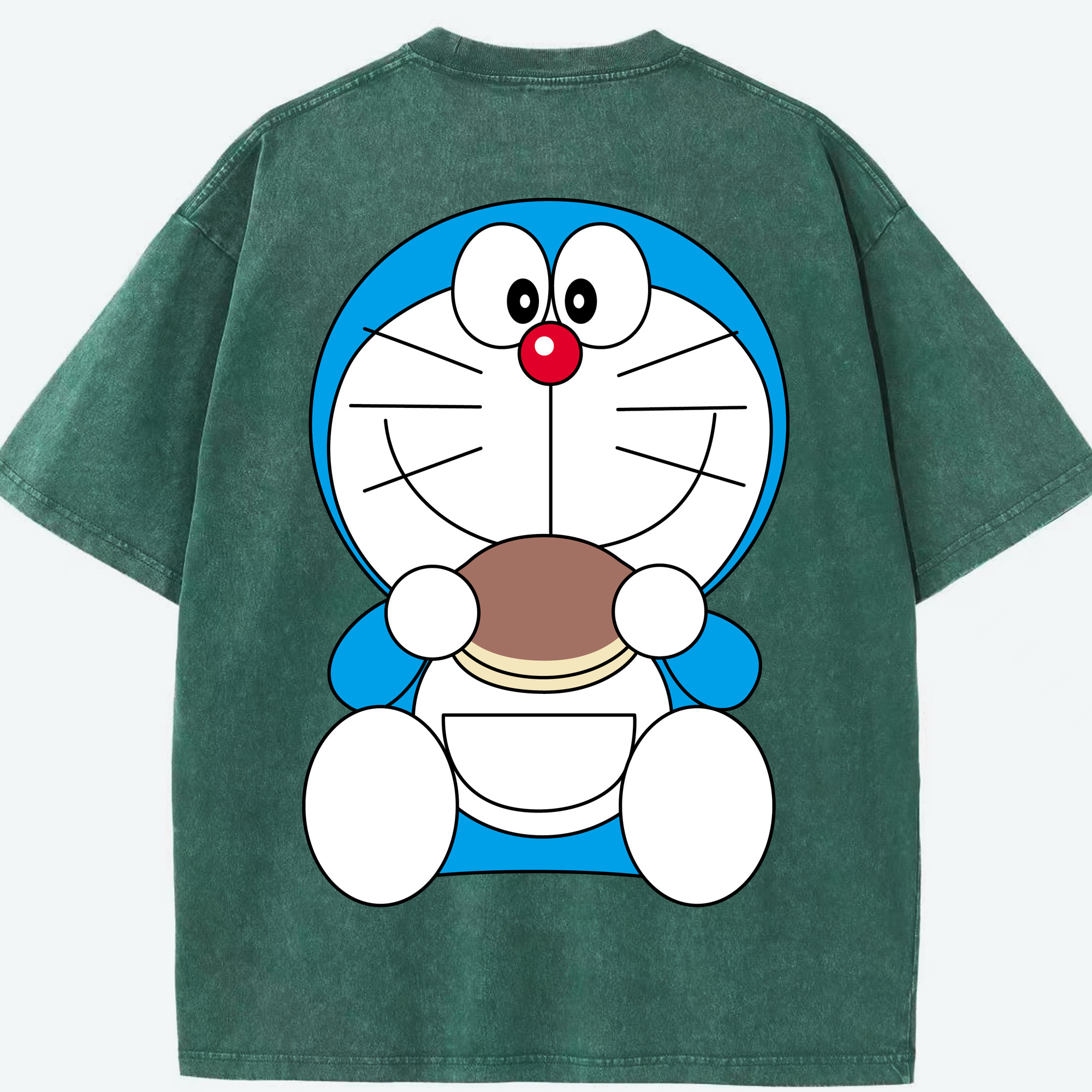 （画像用） ドラえもん Doraemon 綿100% ヴィンテージ風 半袖Tシャツ（背面プリント）